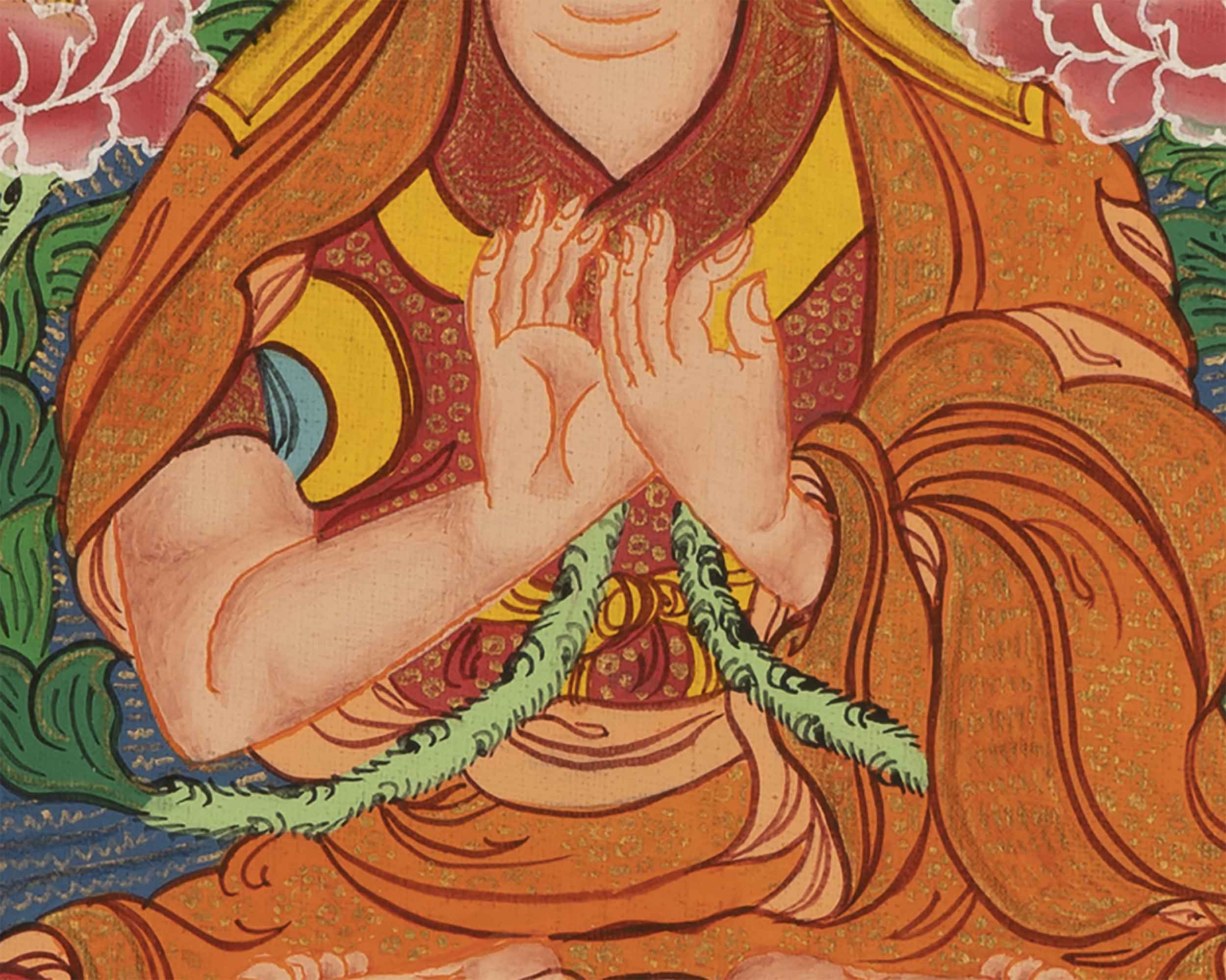 Tsongkhapa Tibetan Thangka | Art Painting for Meditation