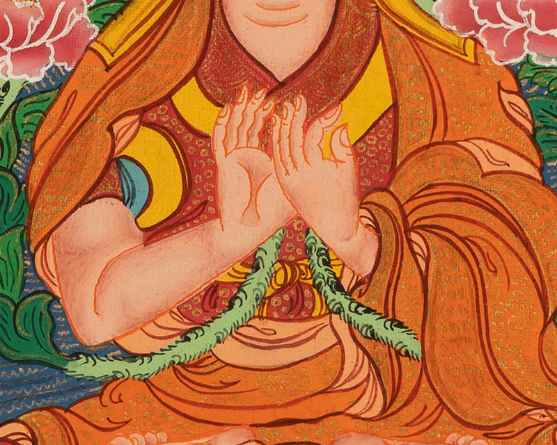 Tsongkhapa Tibetan Thangka | Art Painting for Meditation