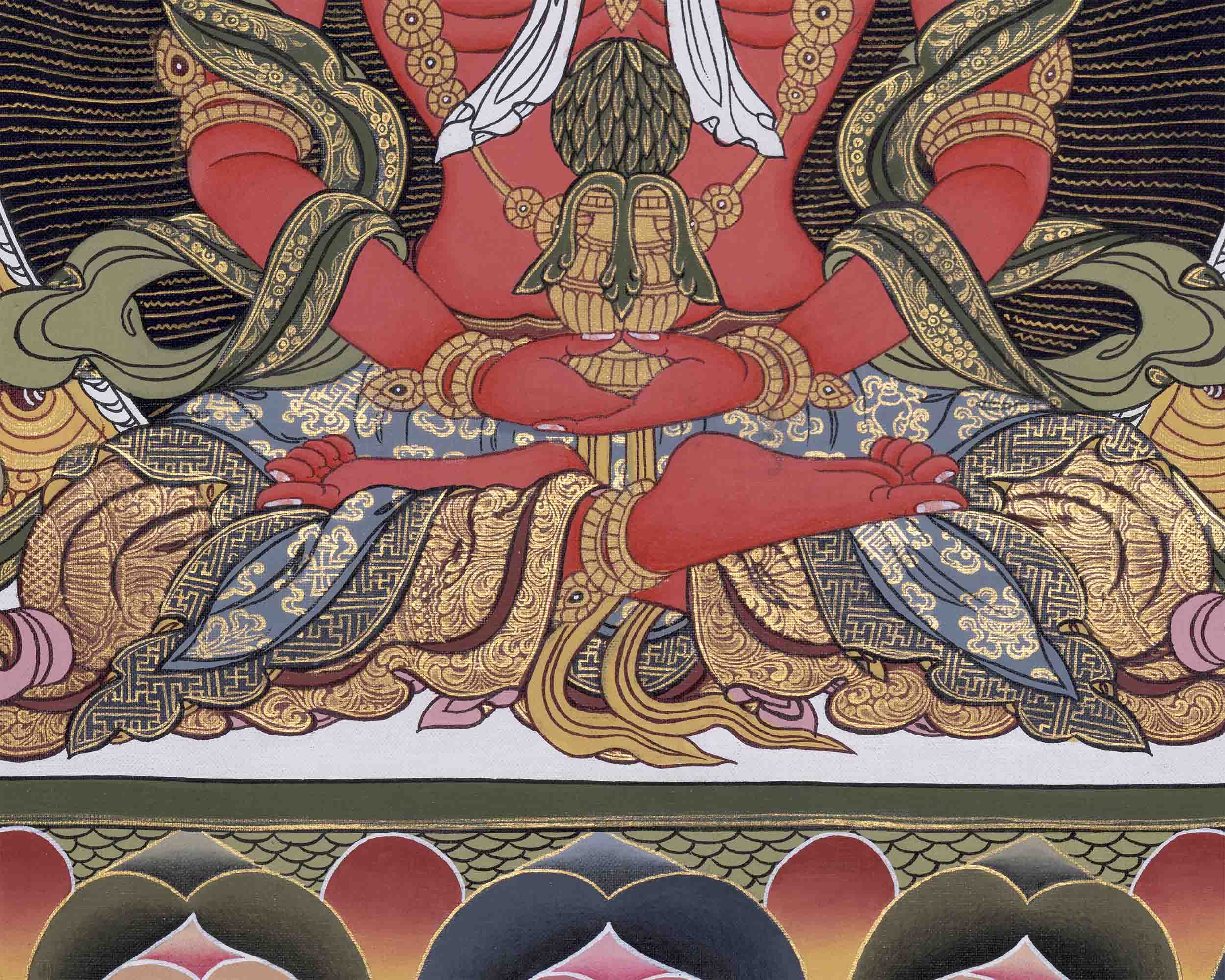 Buddha Amitayus Painted Thangka | Handmade Thangka Painting
