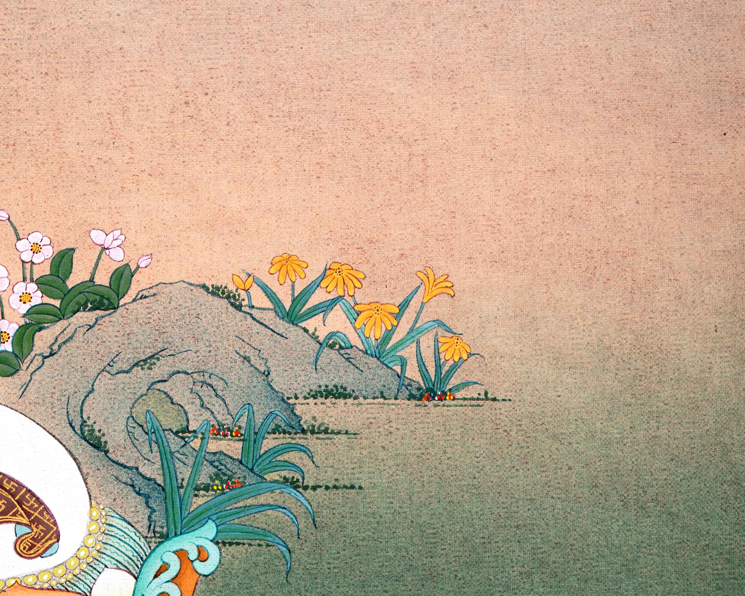 Shakyamuni Buddha  Traditional Thangka | Tibetan Buddhist Art