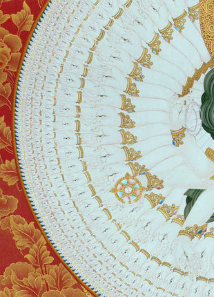 1000 Armed Chenrezig Thangka | Handpainted Buddhist Artwork