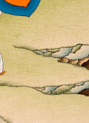 Small Thangka of Jambala, Buddhist Wealth Deity