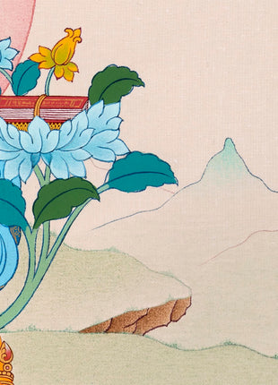 Manjushri Thangka Art | Traditional Karma Gadri Style