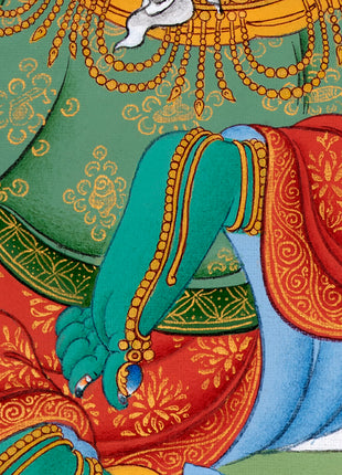 Green Tara | Tibetan Thangka Painting | Handmade Tara Art