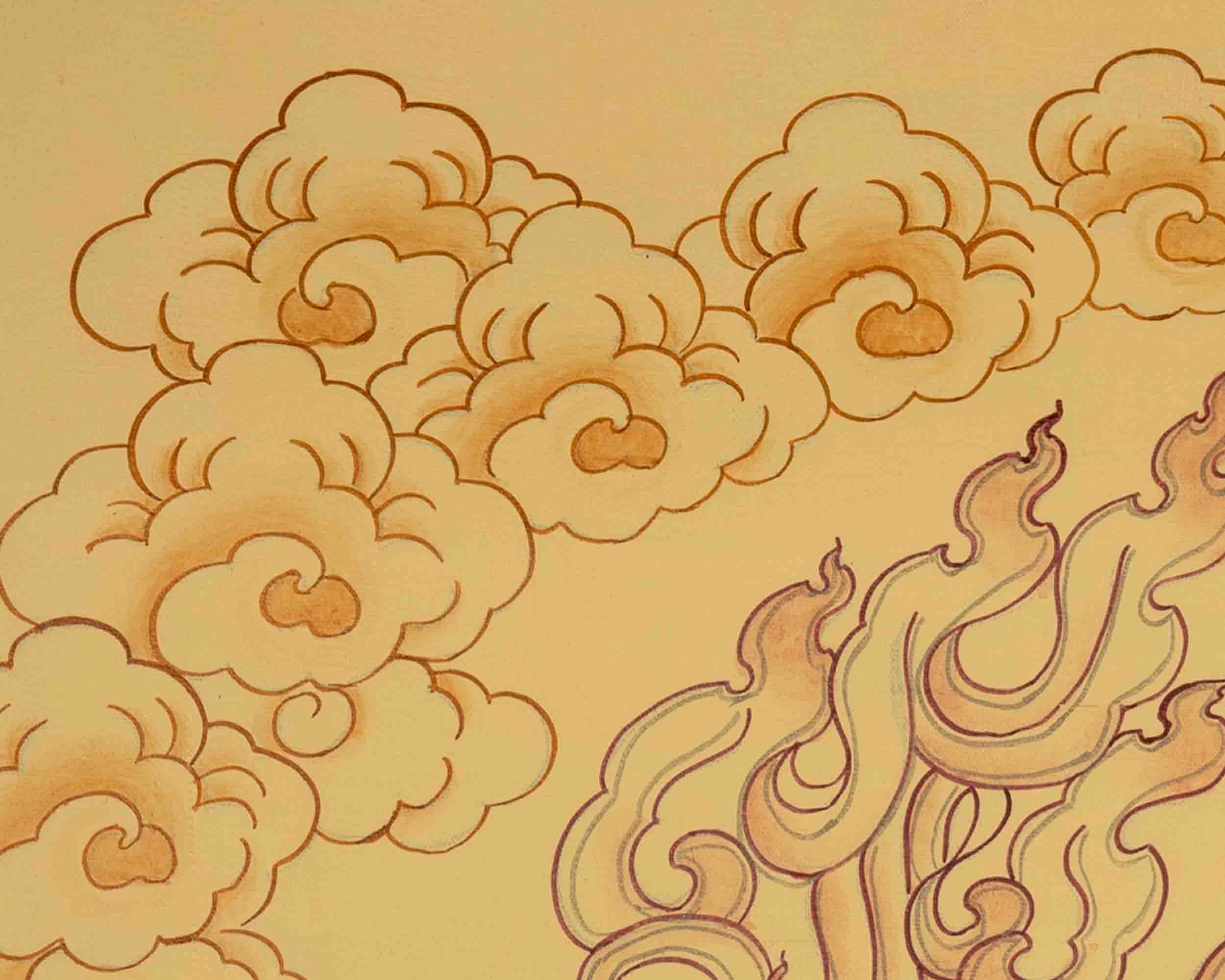 Vajrapanjarnath Thangka | Arya Wrathful Bodhisattva | Buddhist Wall Decors