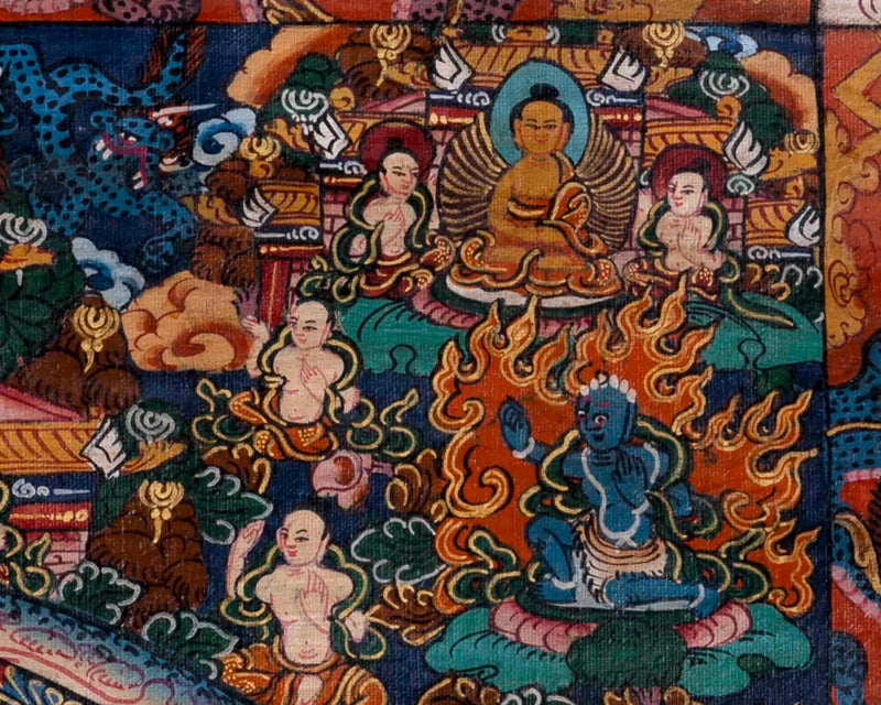 Traditional Heruka Mandala | Religious Buddhist Thangka | Wall Decors