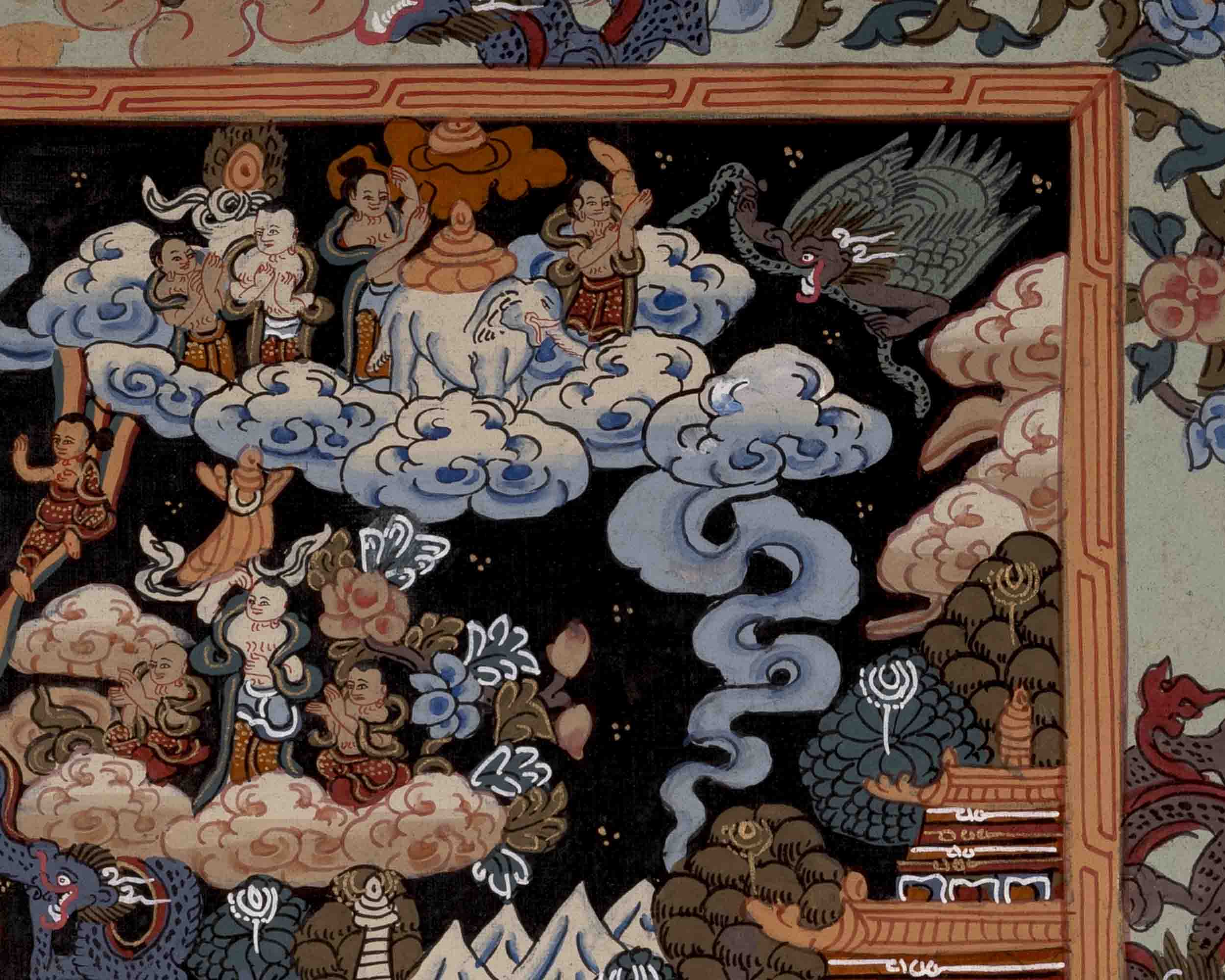 Buddha Life Story | Handpainted Tibetan Thangka | Wall Decors