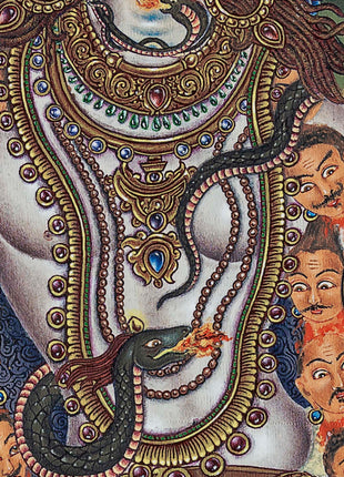 Dancing Shiva Thangka Print | Wall Hanging Of Shivalingam | Gift Ideas