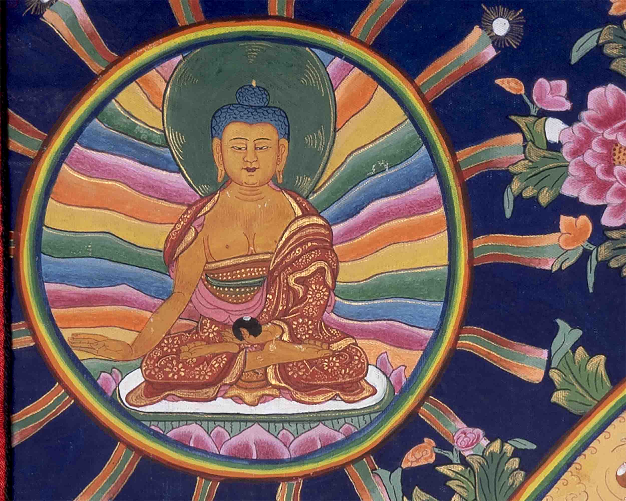 Vintage Avalokiteshvara Thangka | 1000 armed Chengrezig Thangka