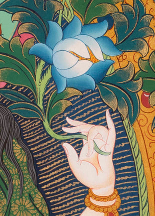 Handpainted Avalokitesvara Thangka | Chengrezig Thangka