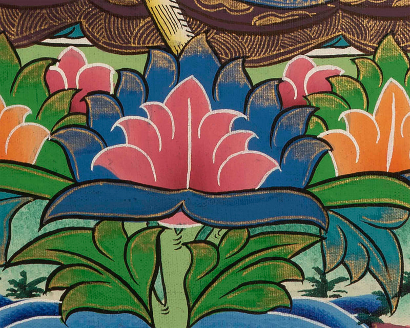 Guru Rinpoche Thangka | Spiritual Wall Decor