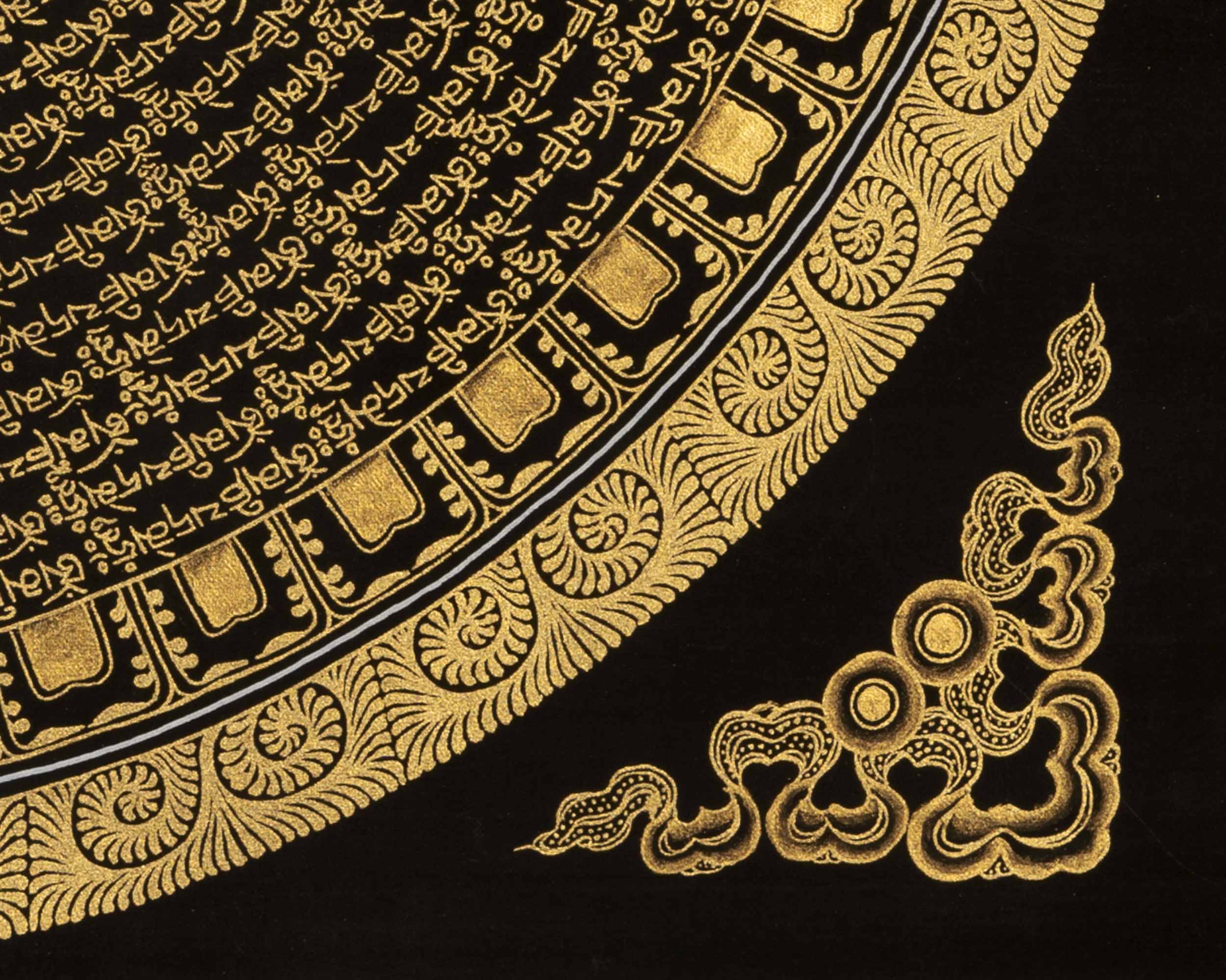 Om Mantra Thangka | Buddhist Traditional Painting | Wall Decoration