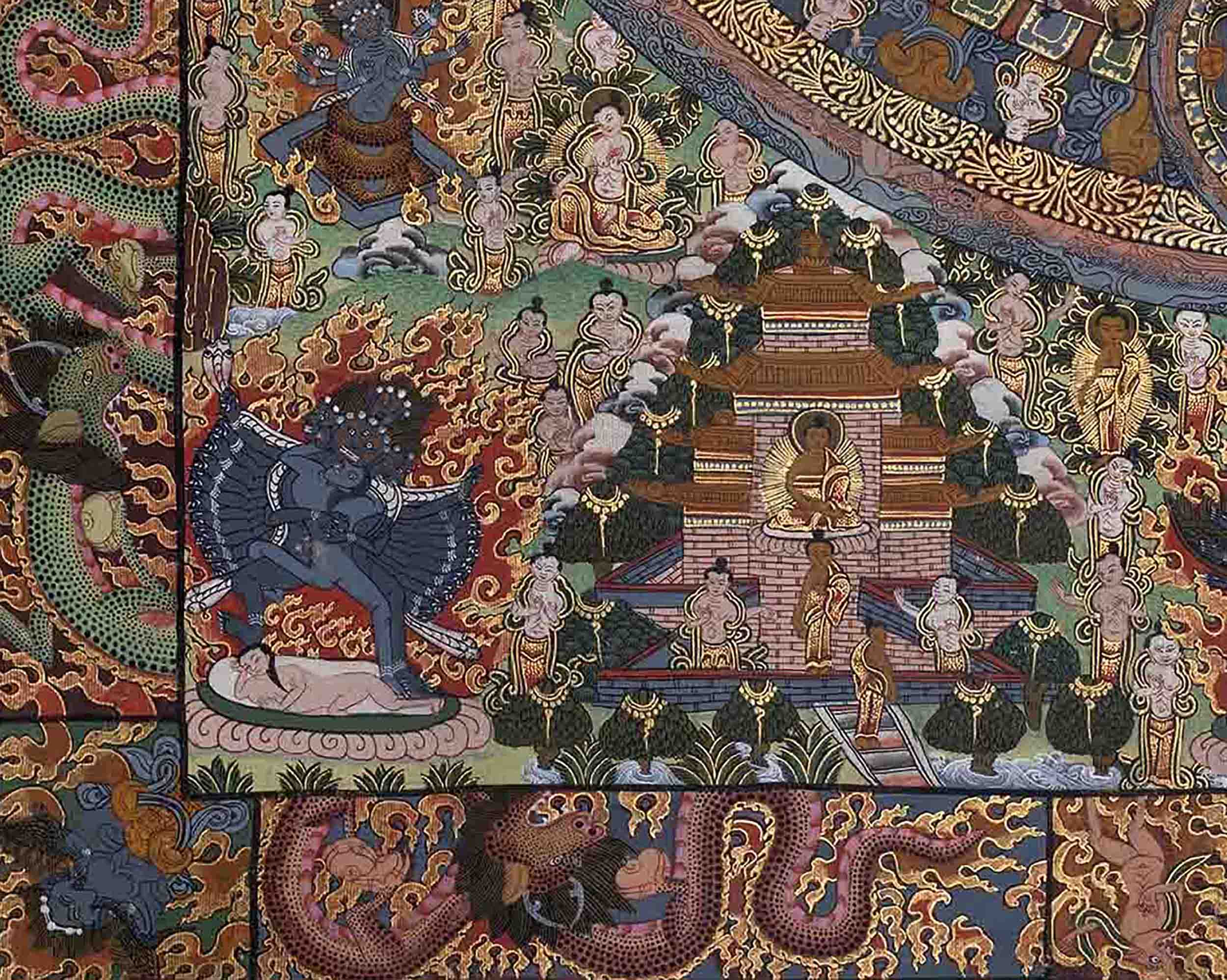 Buddha Mandala Thangka | Rare Genuine Hand Painted Tibetan Thangka