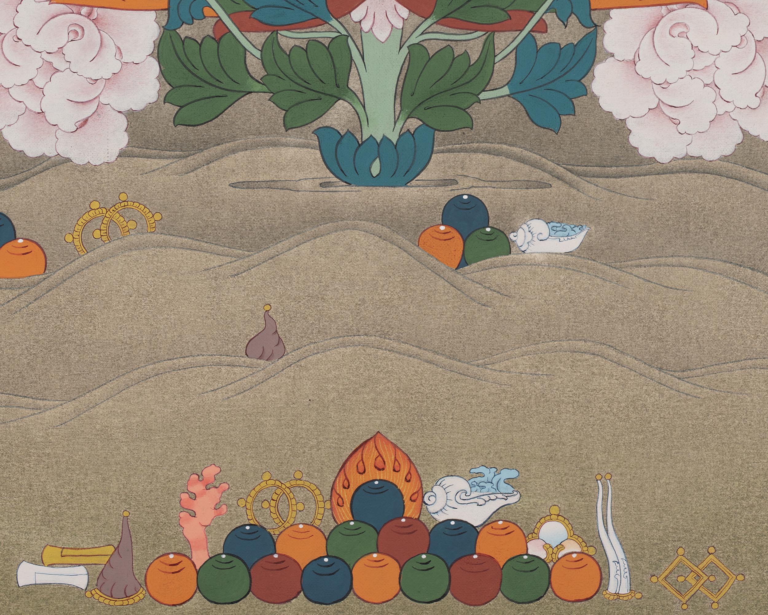 Guru Rinpoche  With Consort Thangka | Padmasambhava With Consort Thangka