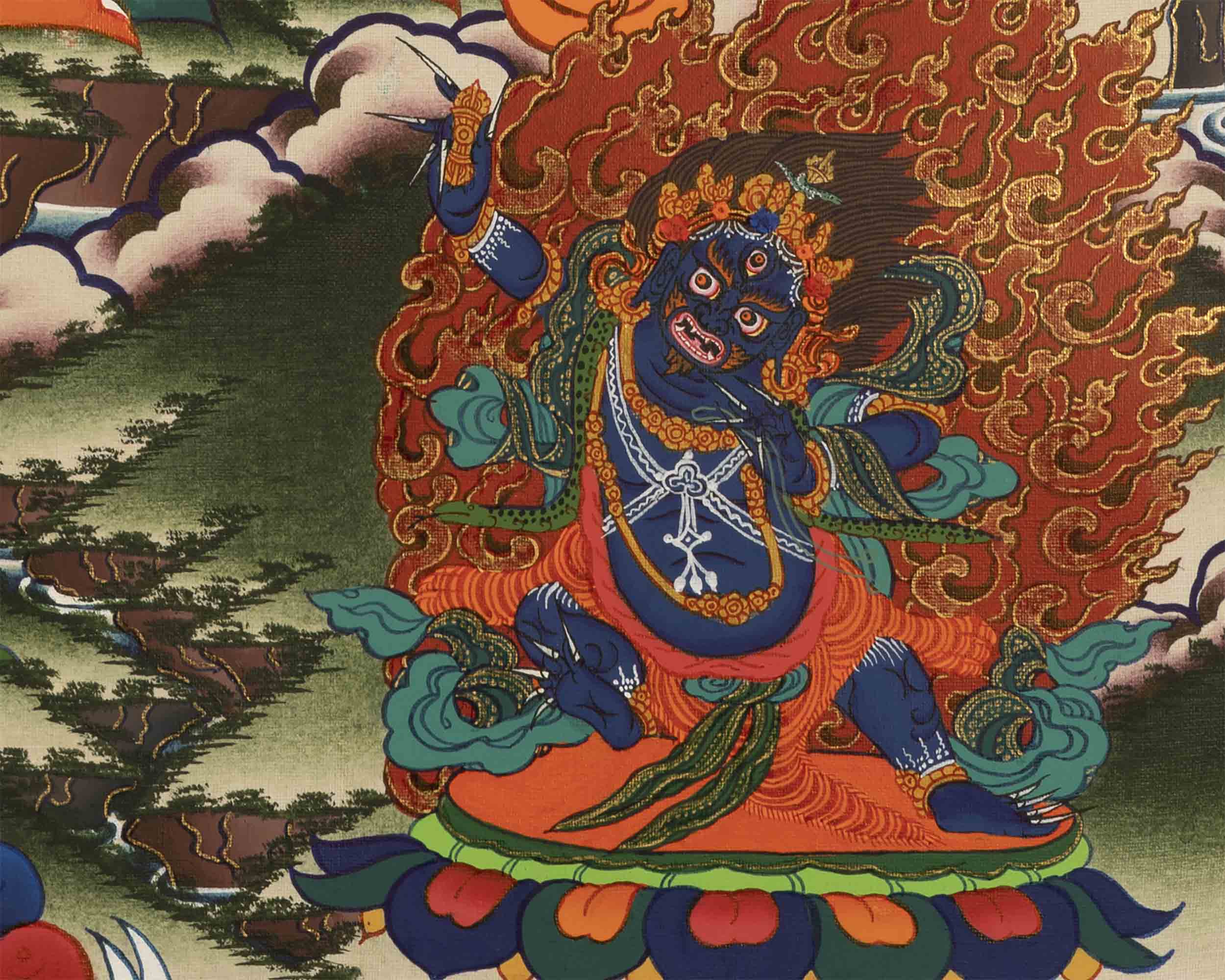 Buddhist Green Tara Thangka | Handpainted Artworks | Wall Decors