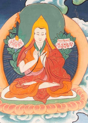 Vintage Green Tara Thangka | Hand Painted Thangka With Brocade