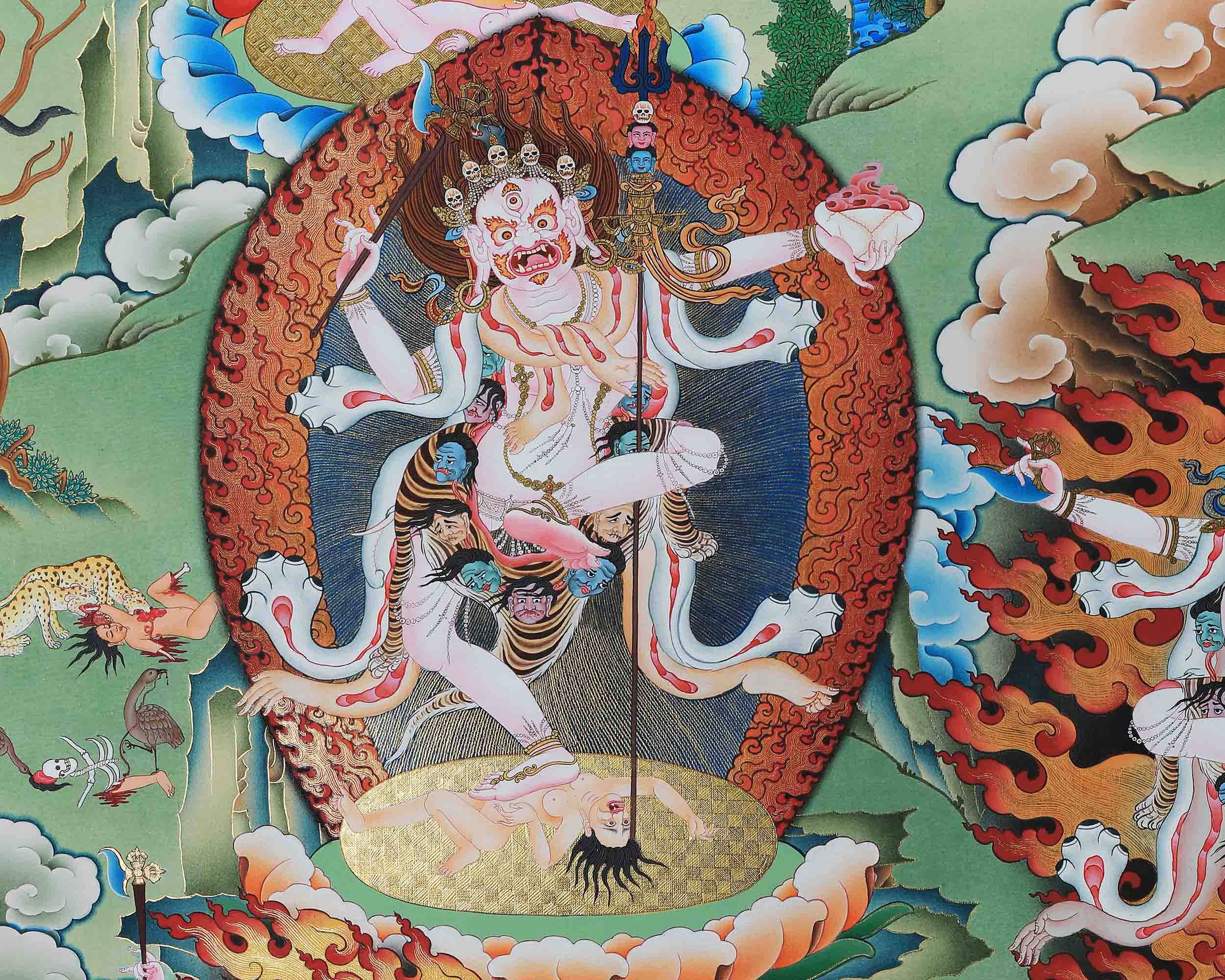 Troma Nagmo Empowerment Thangka | Traditional Buddhist Dakini Hand Painted Art