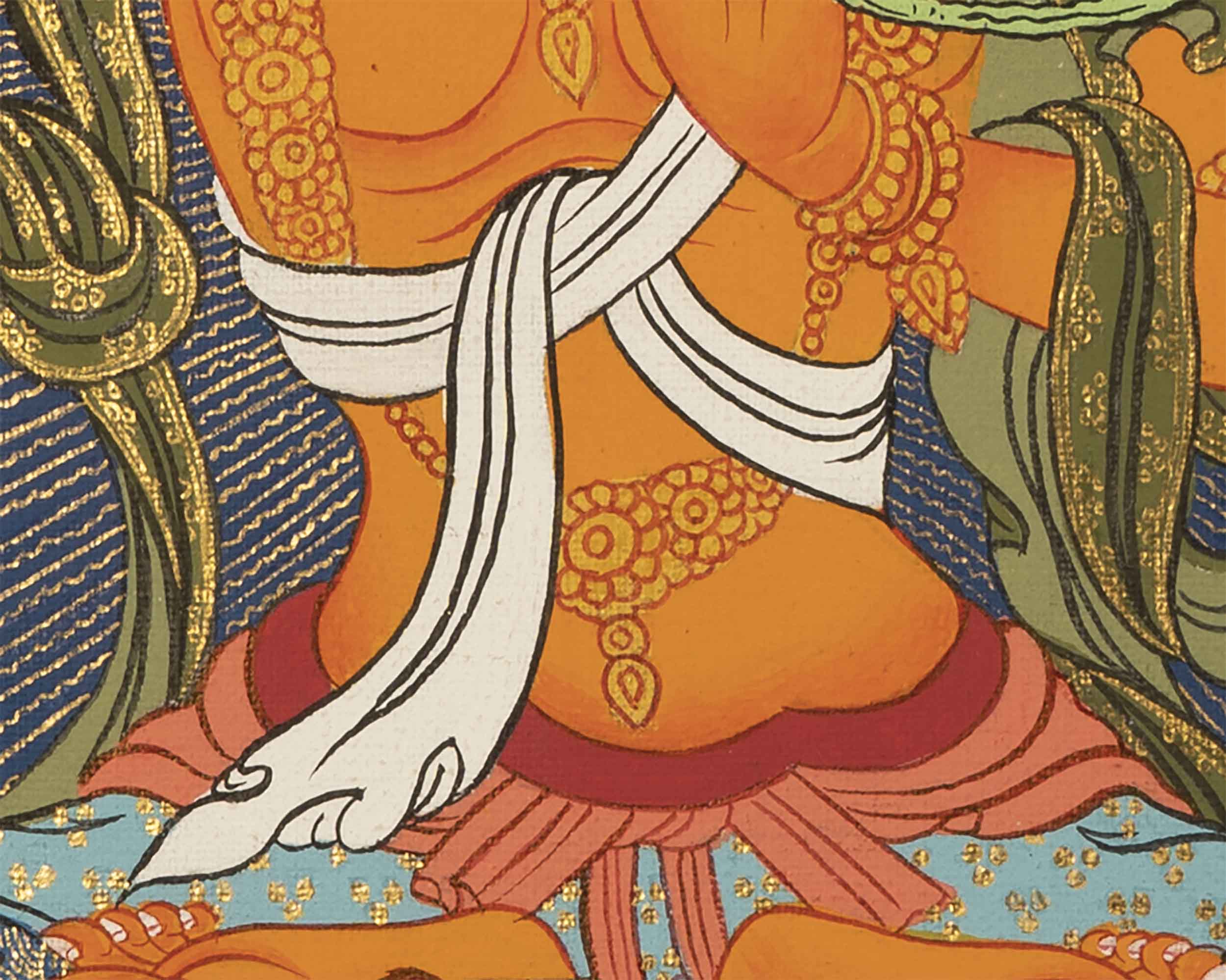 Manjushree Bodhisattva Thangka | Tibetan Wall Decor
