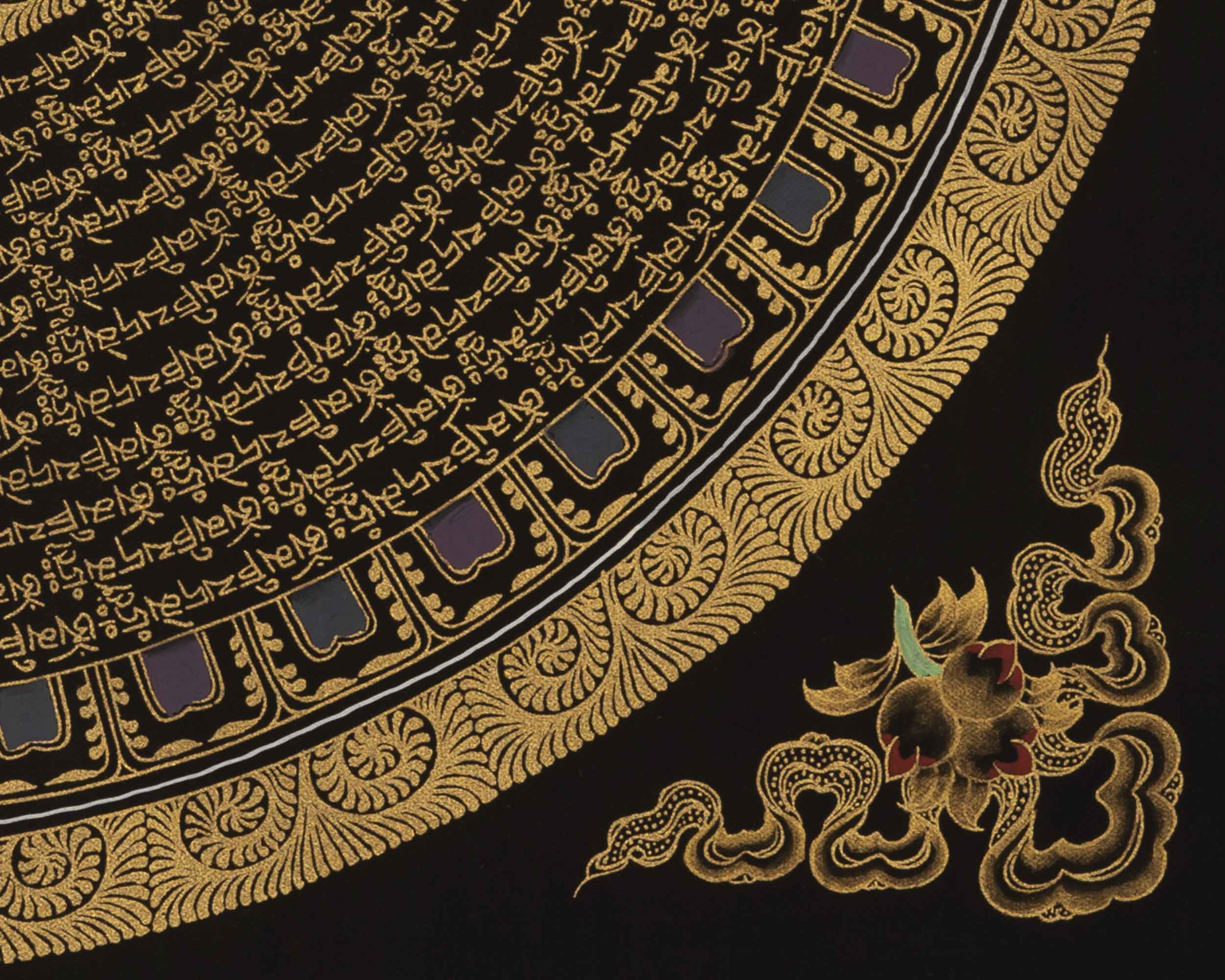 Om Mandala Thangka | Traditional Buddhist Art | Wall Decoration