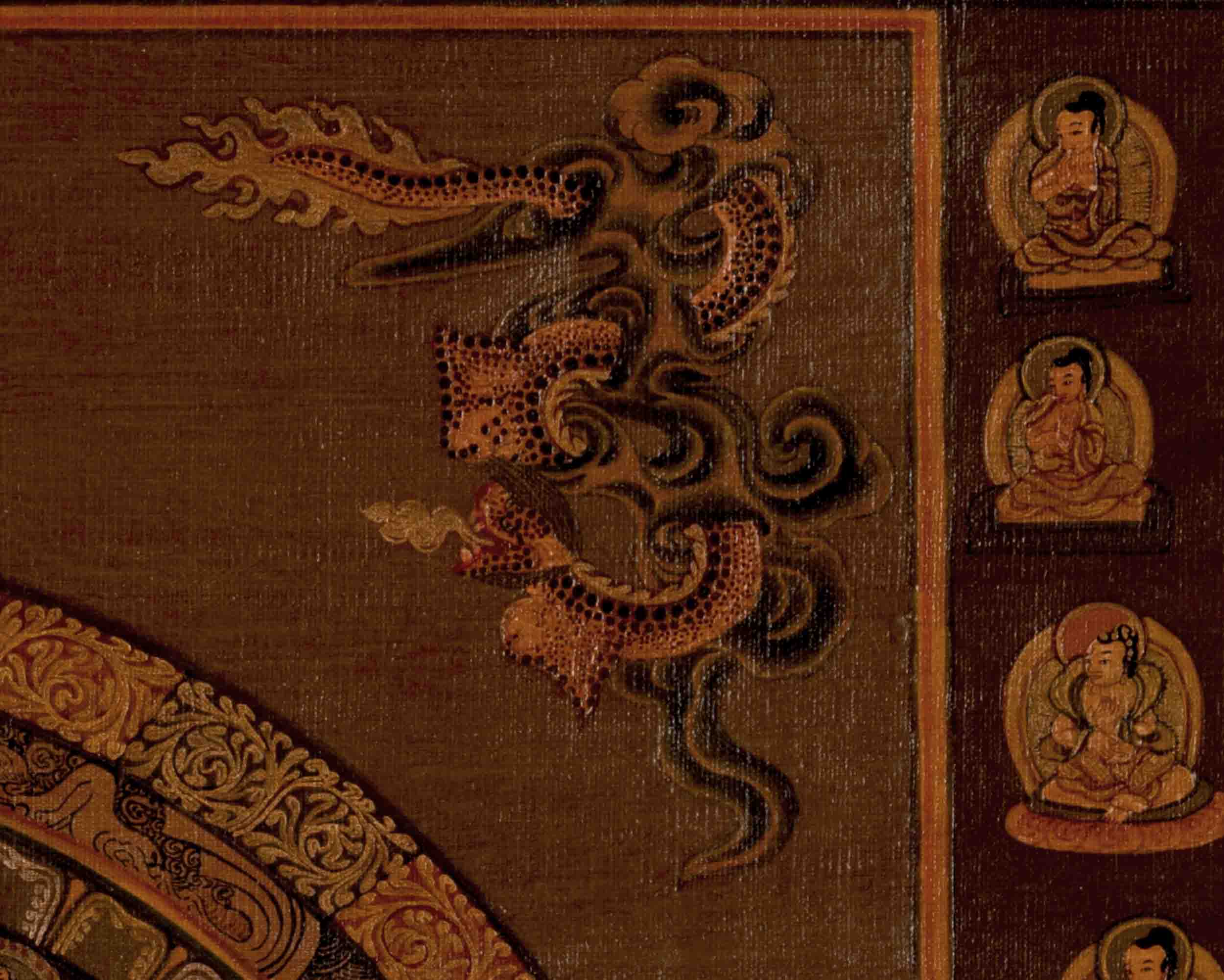 Traditional Mandala Thangka | Oil Varnished Art | Religious Wall Decors