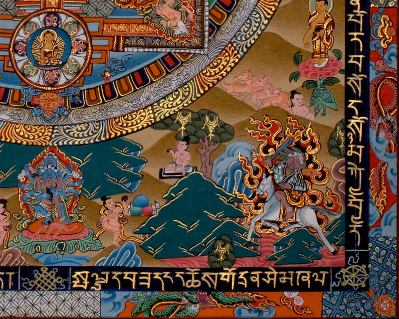 Medicine Buddha Mandala Thangka Painting | Original Hand-painted Tibetan Thangka for Wall Hanging