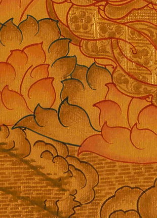 Guru Rinpoche Thangka | Wall Hanging Decor | Religious Art