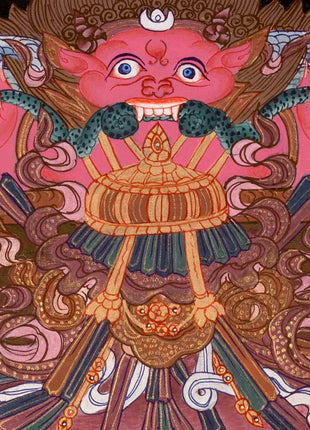 Manjushree Thangka Painting | Traditional Tibetan Art | Wall Decors
