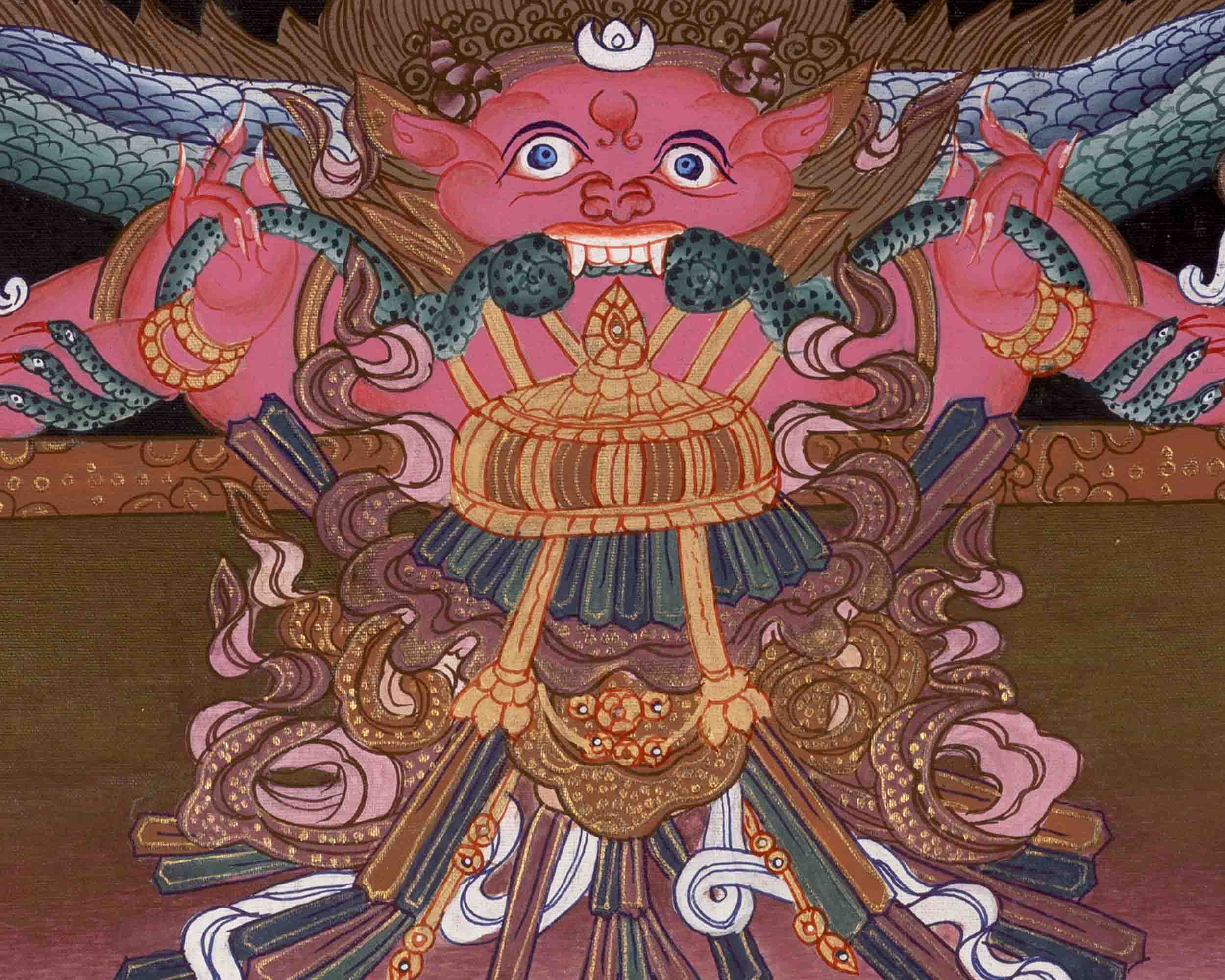 Manjushree Thangka Painting | Traditional Tibetan Art | Wall Decors
