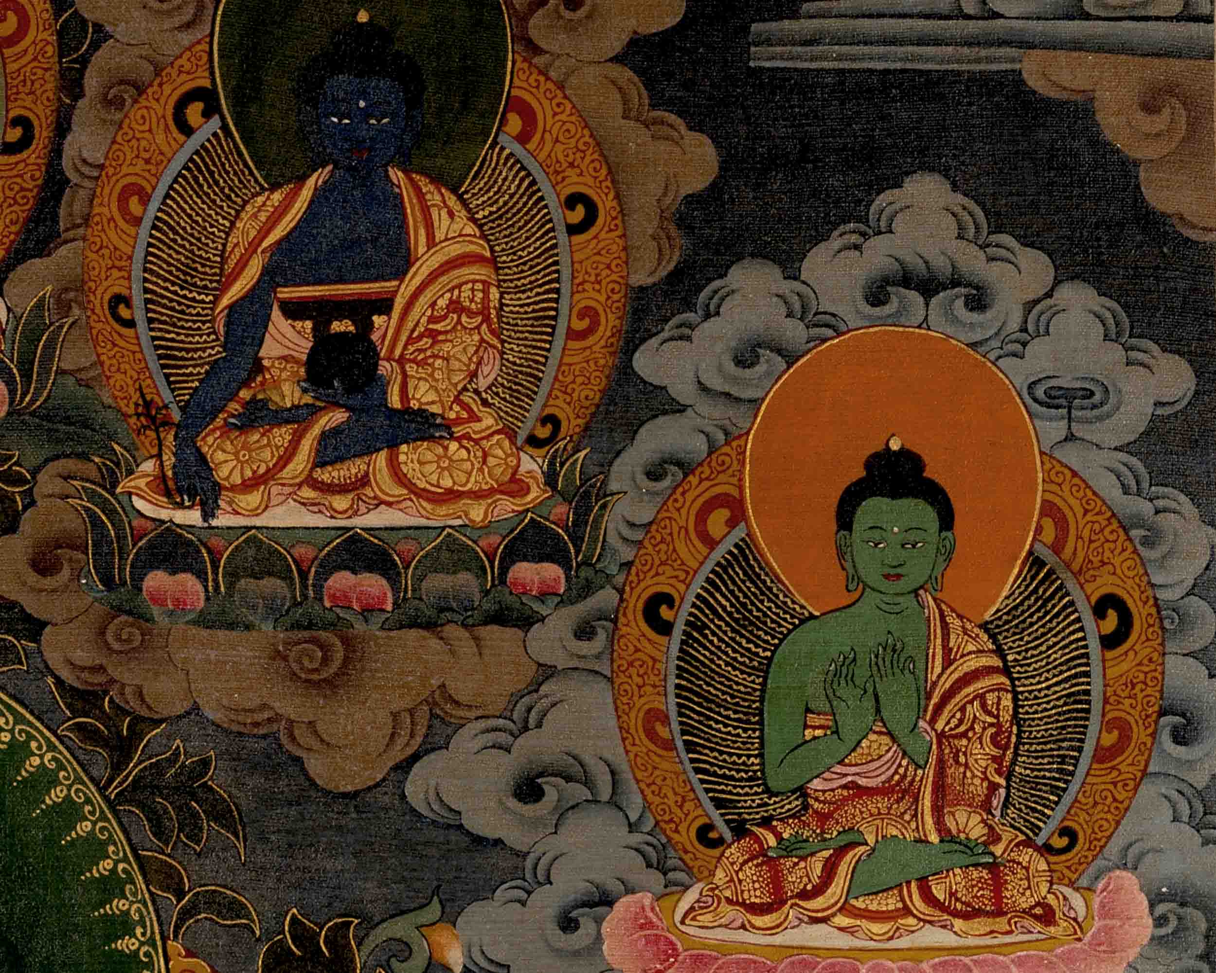 Avalokitesvara Chengrezig | Traditional Tibetan Thangka | Wall Decors