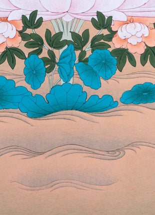 The Compassion Bodhisattva Chenrezig Thangka Art | Four Armed Chenrezig Hand Painted Art For Wall Decoration