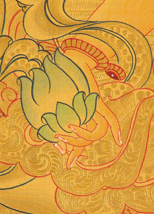 Full 24K Gold Dzambala Thangka | Art Painting