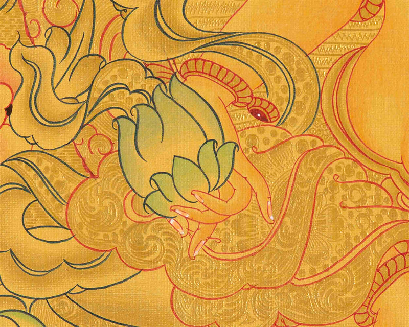 Full 24K Gold Dzambala Thangka | Art Painting