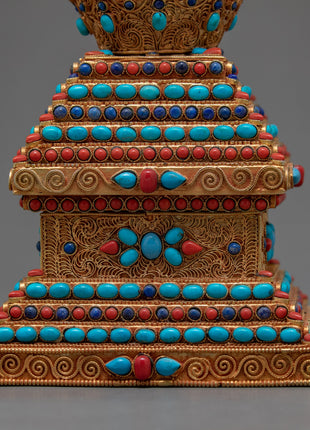 Miniature Buddhist Stupa | Buddhist Art | Ritual Items