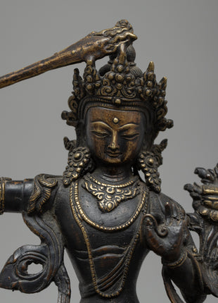 Manjushri Buddha Charm Statue | Religious Art