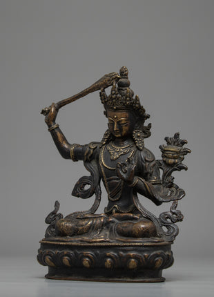 Manjushri Buddha Charm Statue | Religious Art
