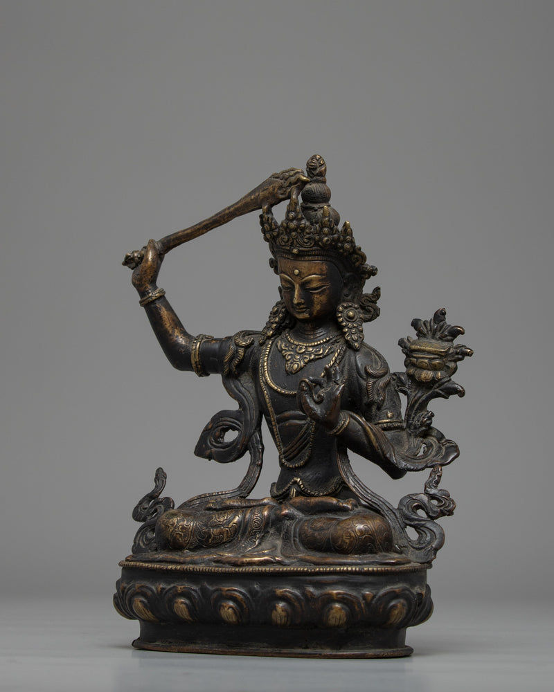 Manjushri Buddha Charm Statue | Religious Art