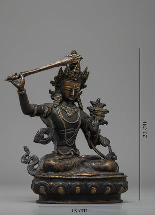 Manjushri Buddha Charm Statue | Religious Art