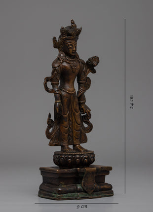 Vintage Chenresig Statue | Unique Decorative Objects | Zen Room Decor