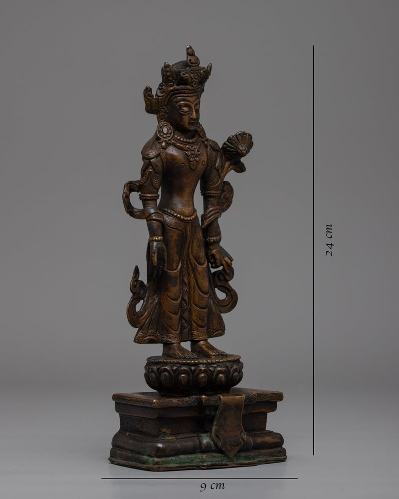 Vintage Chenresig Statue | Unique Decorative Objects | Zen Room Decor
