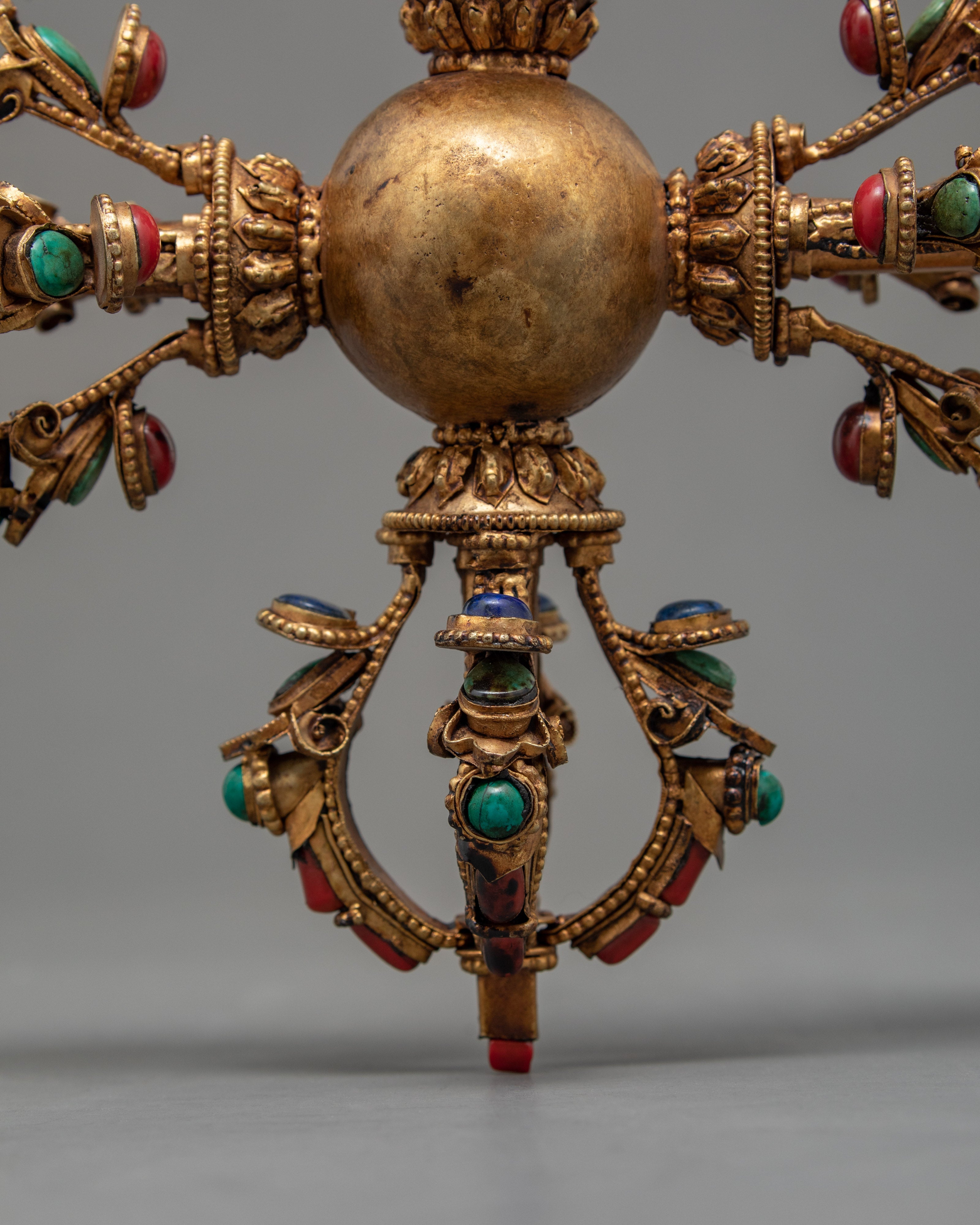 Double Dorje Vajra | Tibetan Vishwavajra | Handmade Thunderbolt from Nepal