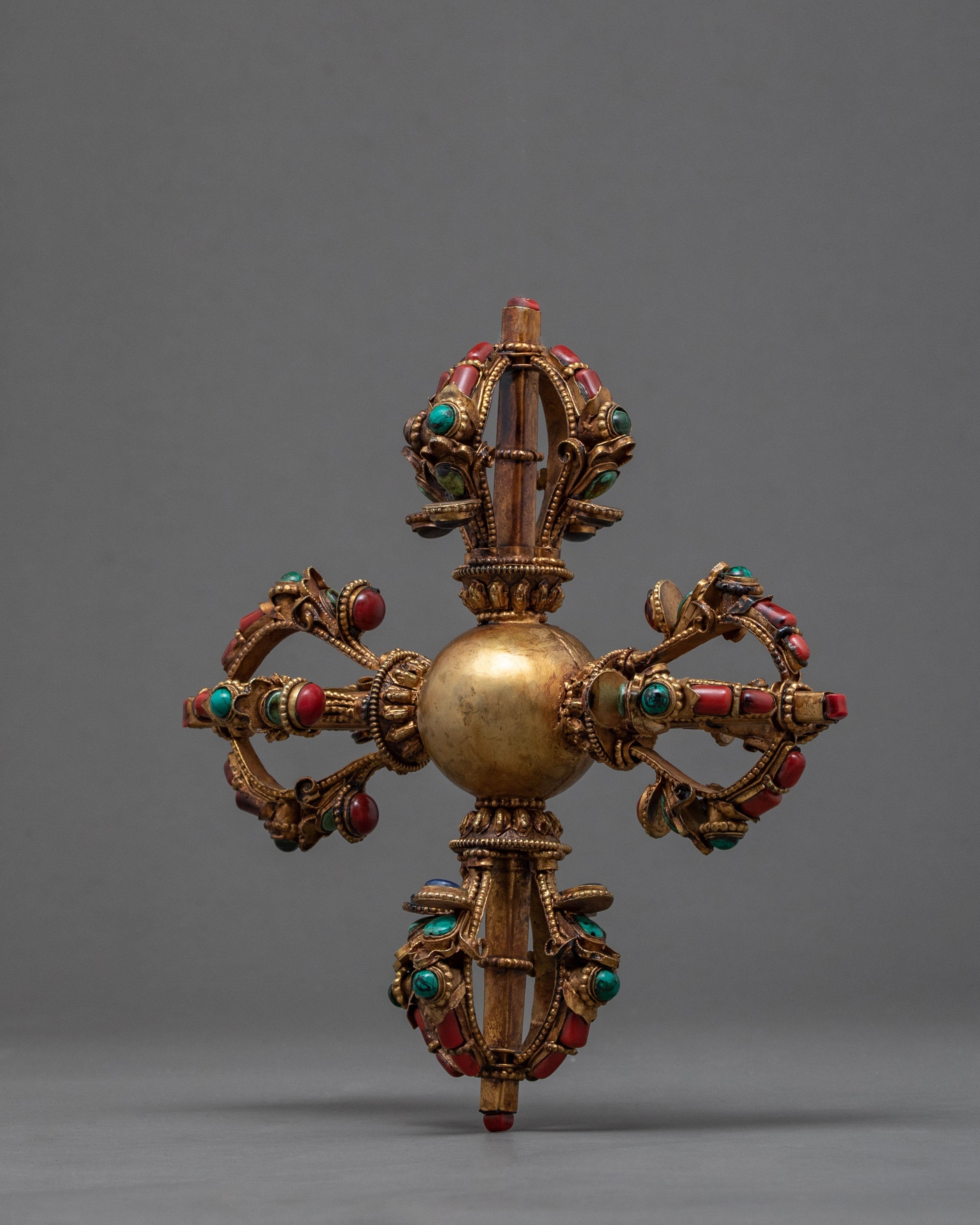 Double Dorje Vajra | Tibetan Vishwavajra | Handmade Thunderbolt from Nepal