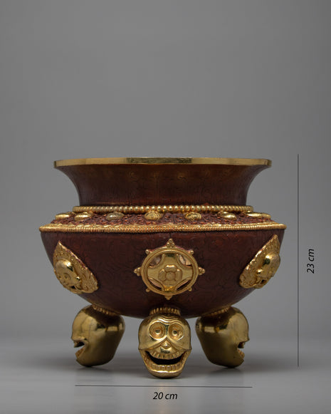 Tibet Incense Burner | Buddhist Altar Supplies | Ritual Decor Items