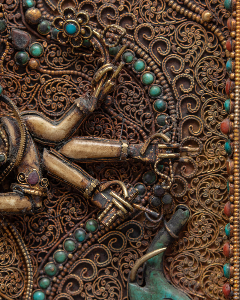 Large Ornate Avalokiteshvara Frame | Vintage Wall Decor Ideas | Nepal Antiques