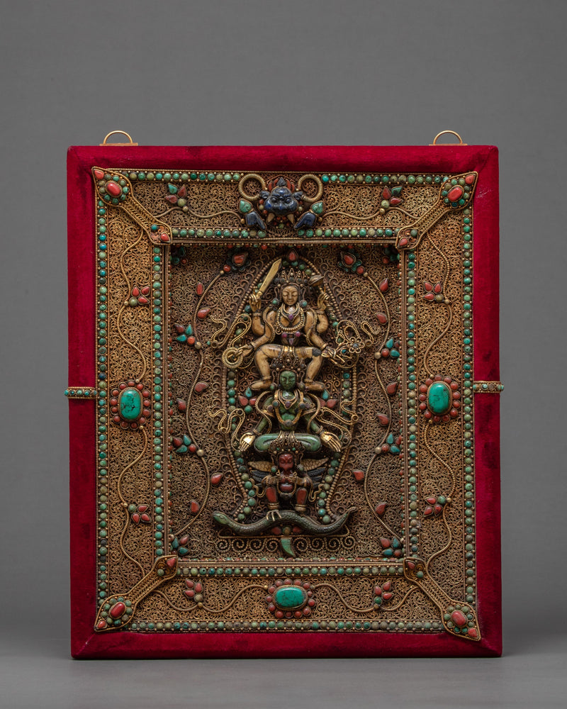 Avalokiteshvara Frame | Buddhist Wall Art | Vintage Home Decor Gift Ideas