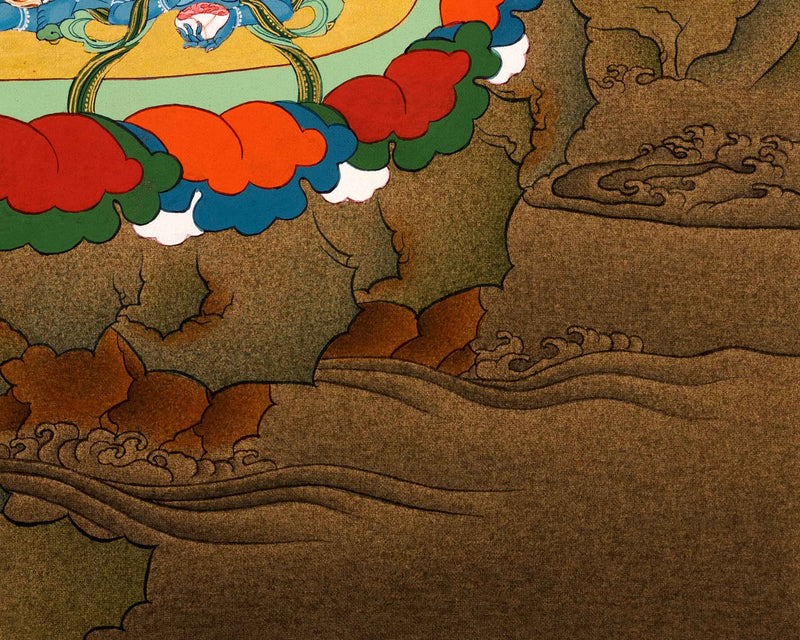 Vajrayogini Practice Hand Painted Thangka |  Tibetan 24K Gold Dakini Painting