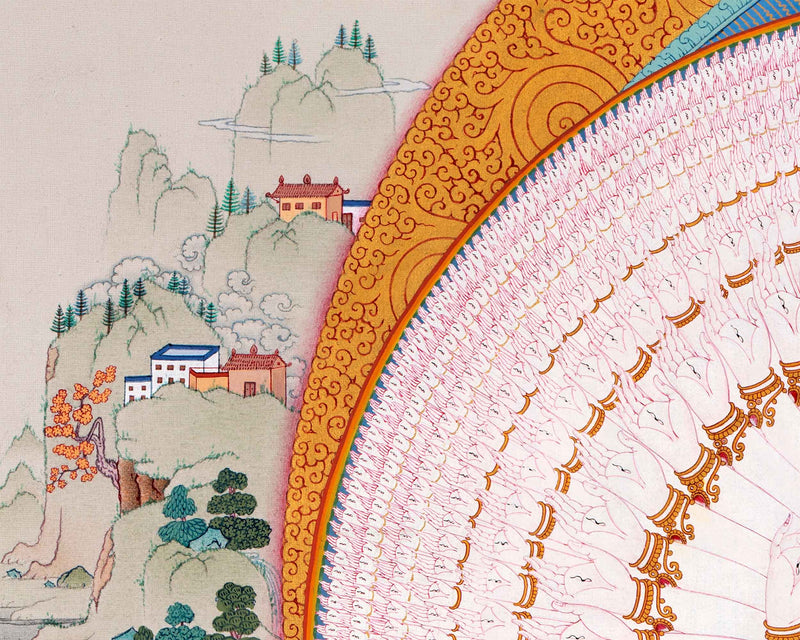 1000 Armed Chenrezig Avalokiteshvara Thangka | Tibetan Buddhist Art