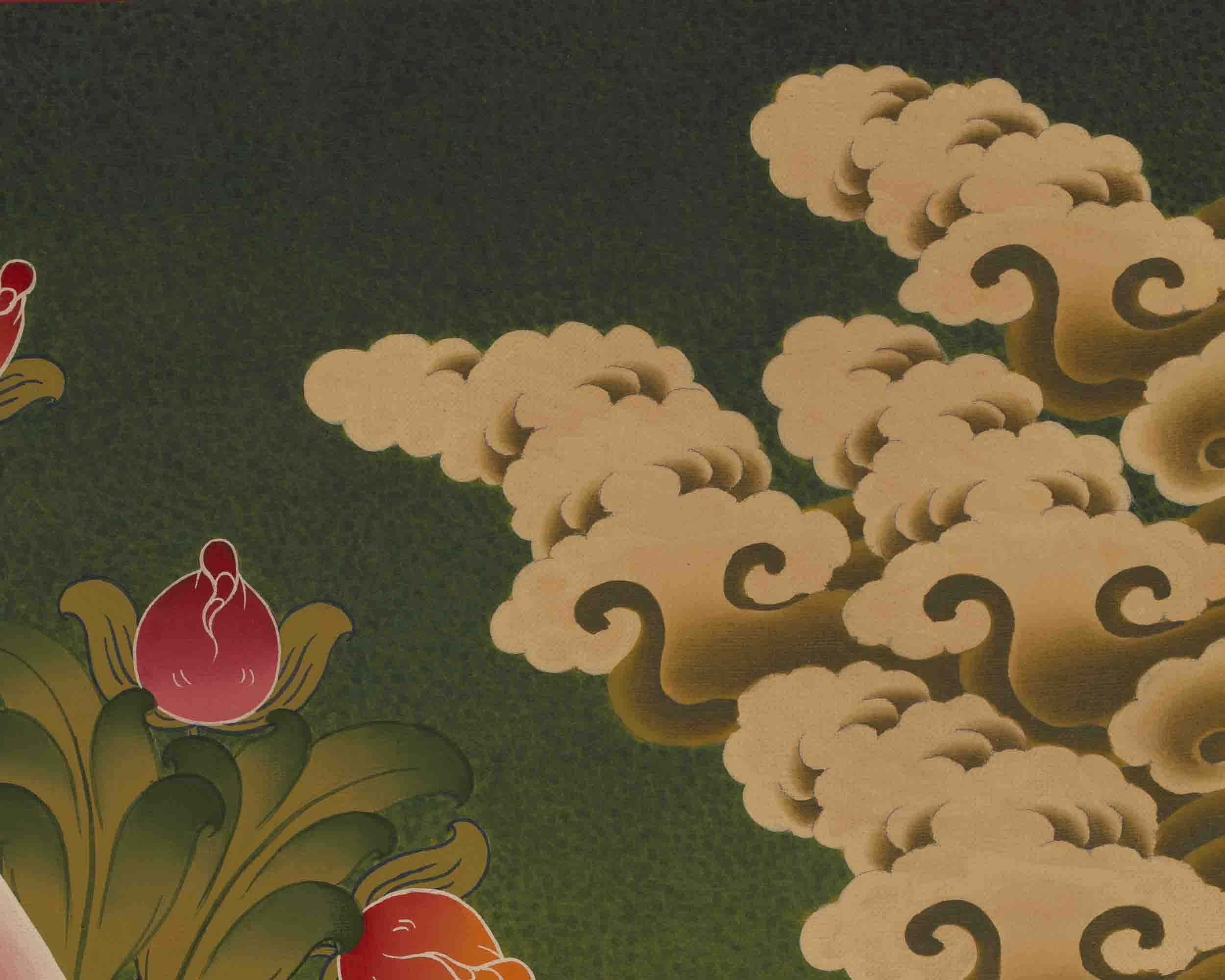White Tara Thangka | Religious Buddhist Paintinig | Wall Decors