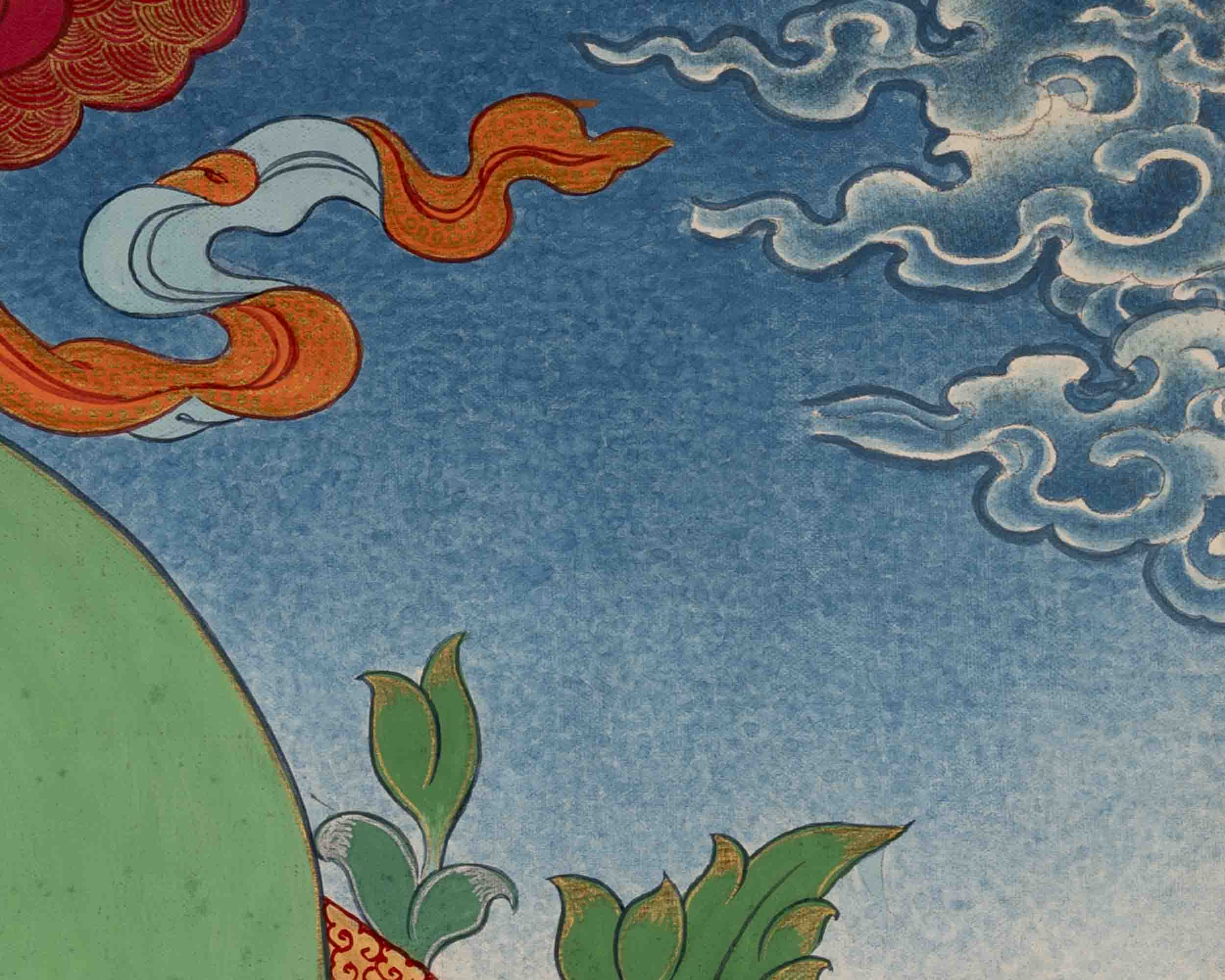 Serenity Embodied: Traditional Buddhist Art Wall Decor with Shakyamuni Buddha Thangka
