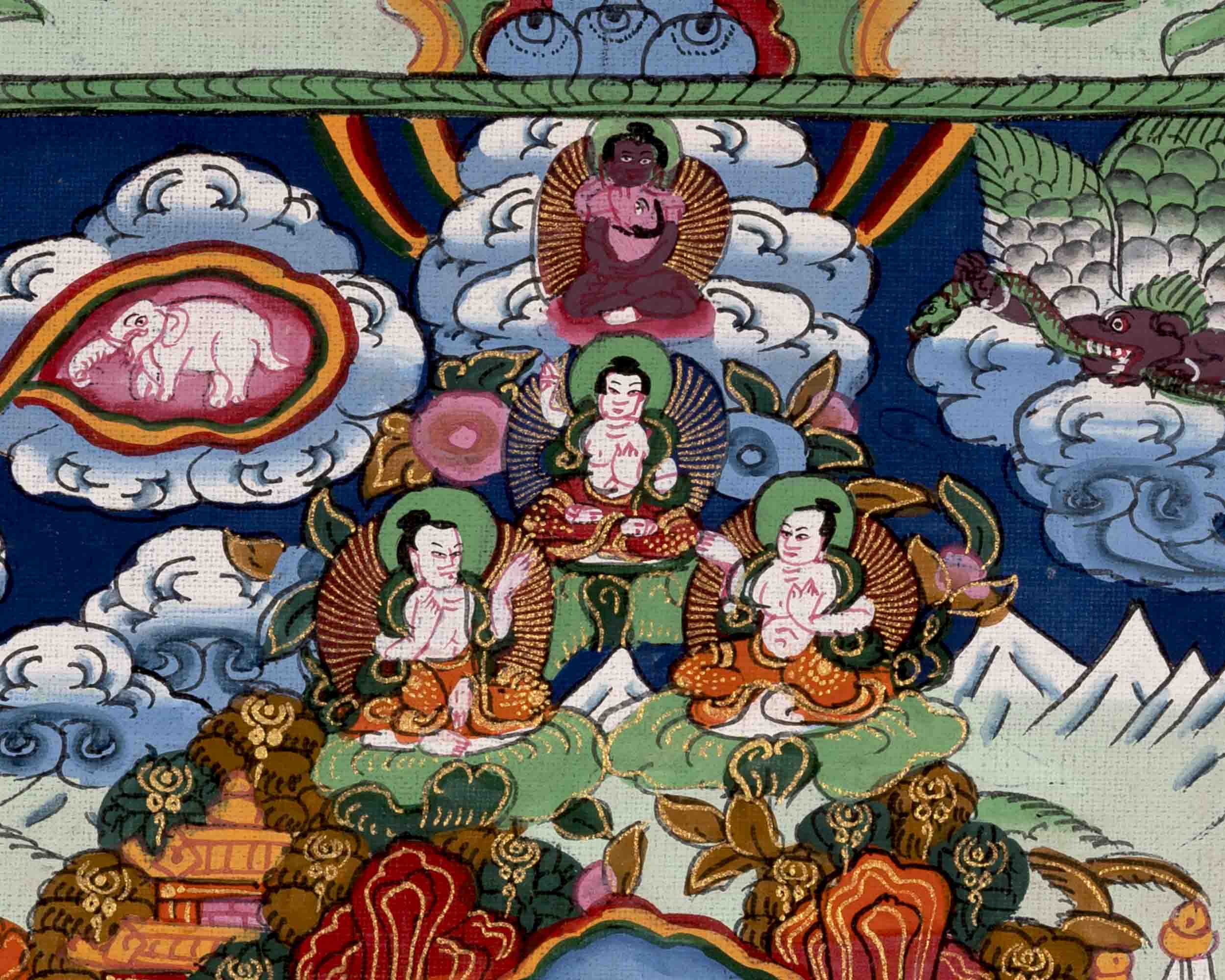 Buddha Life Story Thangka | Religious Buddhist Art | Wall Decors