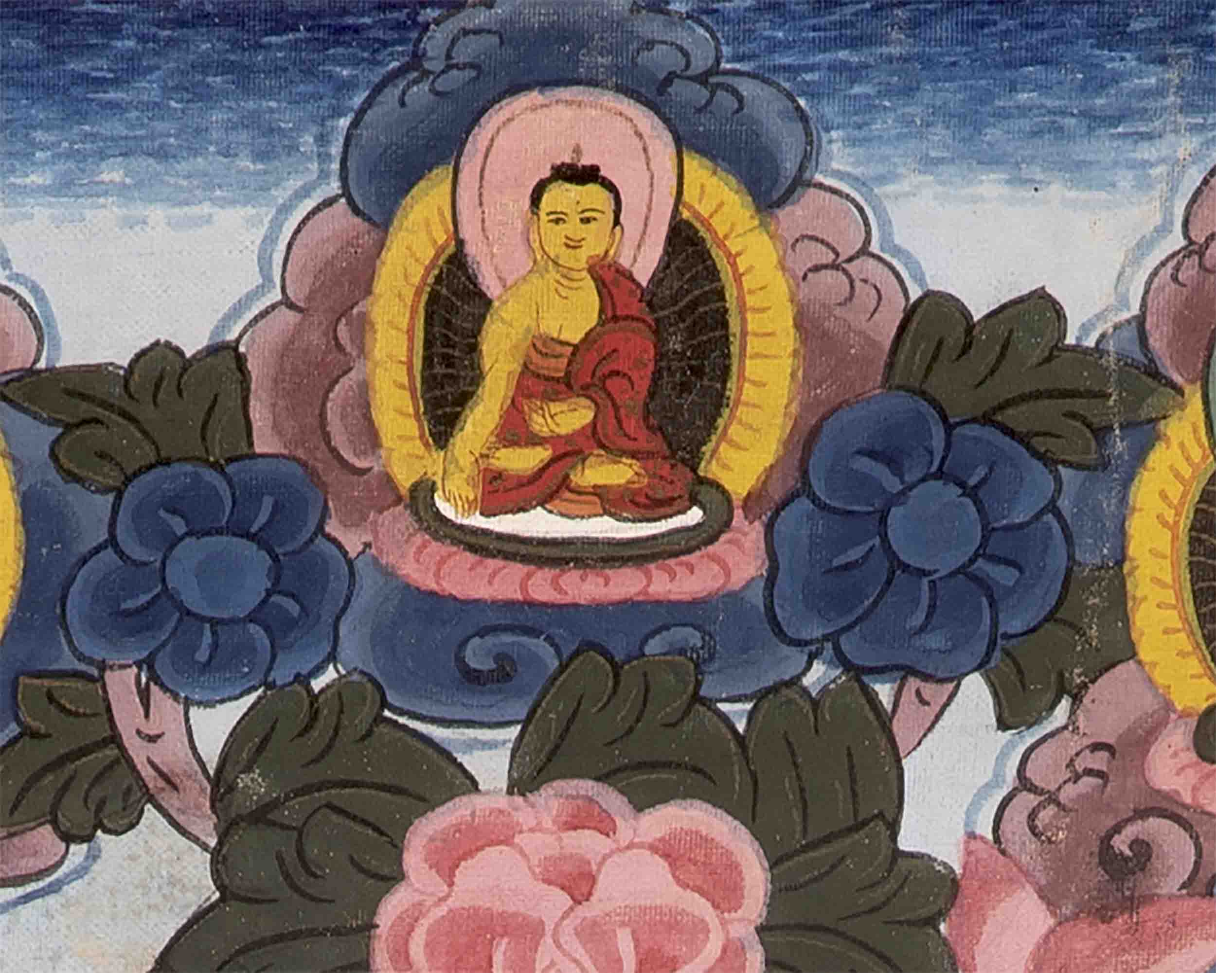 Rare Green Tara Thangka  | Vintage Tibetan Wall Decor